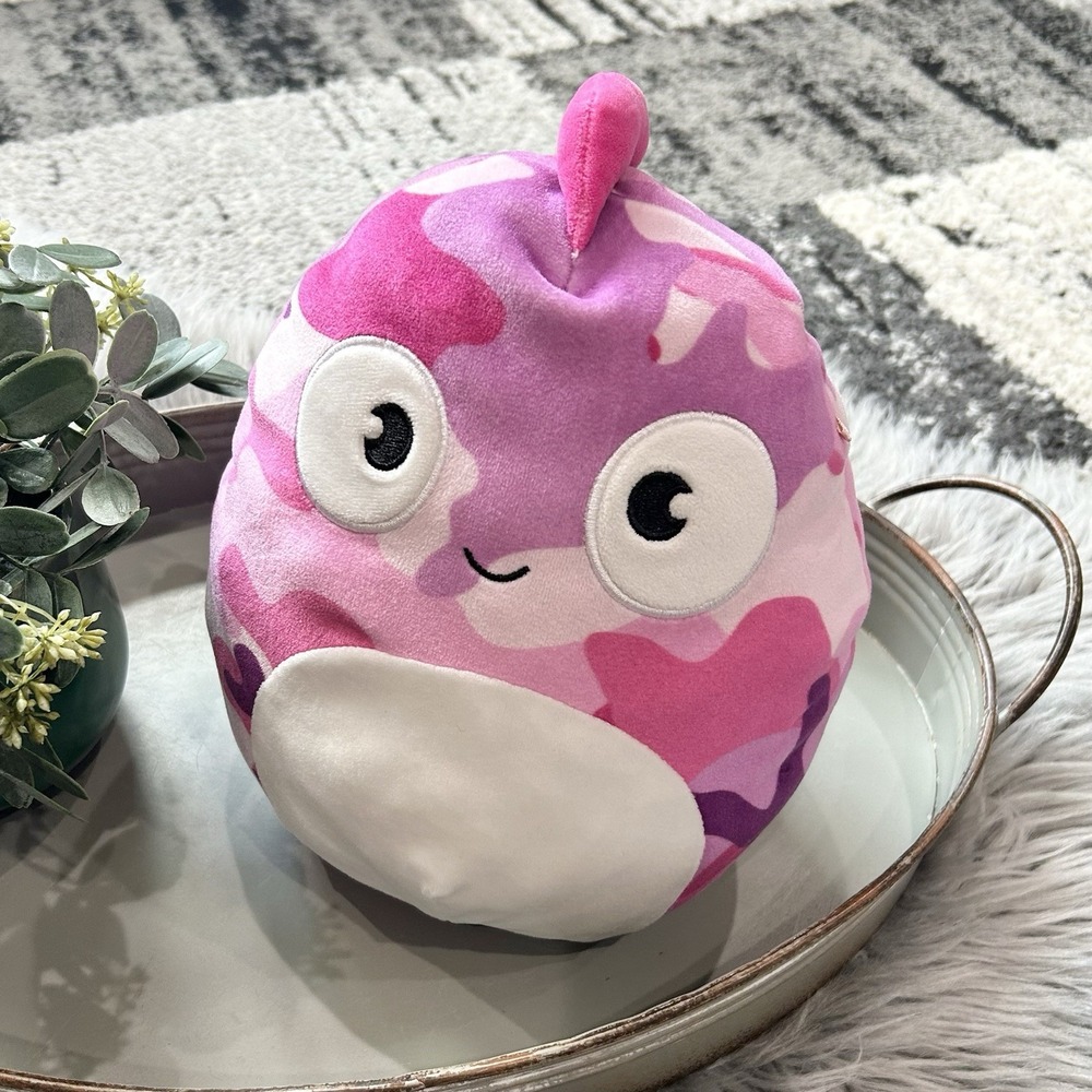 Squishmallows Bronte 8" Pink Camouflage‎ Chameleon Stuffed Plush Toy 2021